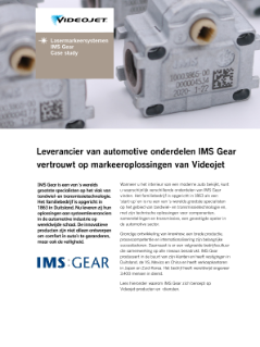 Case Study: IMS Gear gebruikt Videojet fiber lasers.